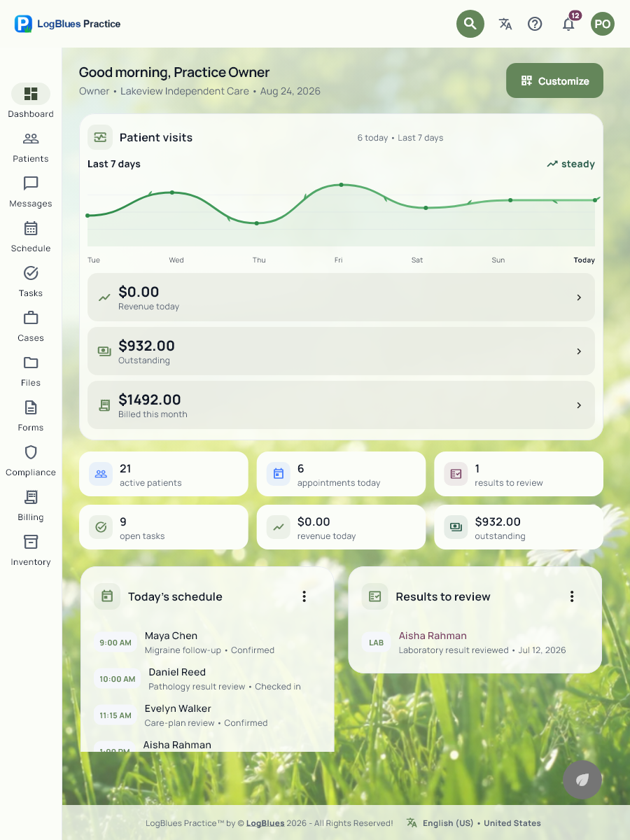 Reports, in the Mellow Grass theme