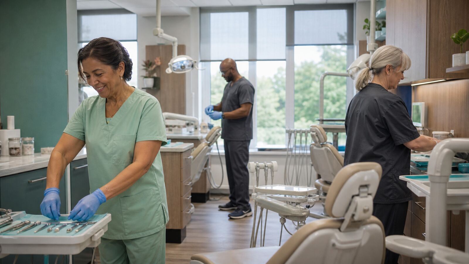 A small dental practice.